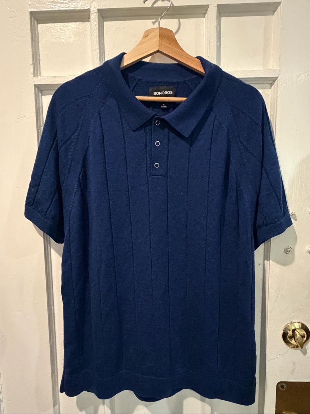 Bonobos Men's Deep Blue Short Sleeve Knit Polo